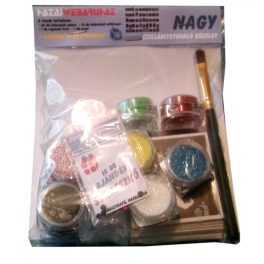   Nagy csillámtetoválás készlet (62 db-os - 50 db sablon / 10 csillámpor)