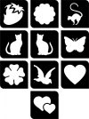Lányos - 5 x 5 cm csillámtetoválás SABLON készlet - 10 darabos Lányos - 5 x 5 cm csillámtetoválás SABLON készlet - 10 darabos