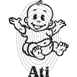   Baby boy in car (figurás, egyedi névvel) - autómatrica, autódekor
