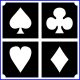 Kártya szimbólum - pikk, treff, kőr, káró (css_mini4_0027)