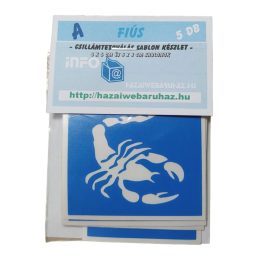  Fiús -  csillámtetoválás SABLON készlet - 5 darabos - "A" variáció