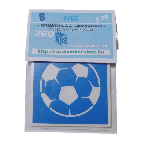 Fiús -  csillámtetoválás SABLON készlet - 5 darabos - "B" variáció