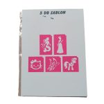 Lányos -  csillámtetoválás SABLON készlet - 5 darabos - "C" variáció
