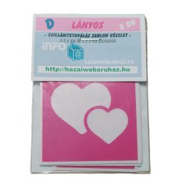   Lányos -  csillámtetoválás SABLON készlet - 5 darabos - "D" variáció